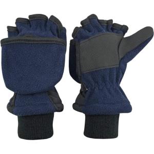 imageNIce Caps Kids Fingerless Glove Mitten Converter Winter Warm Thinsulate LinedNavy