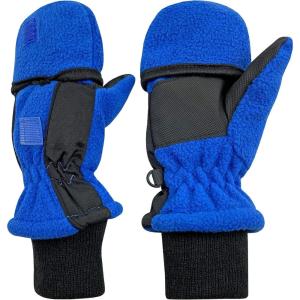 imageNIce Caps Kids Fingerless Glove Mitten Converter Winter Warm Thinsulate LinedRoyal Blue