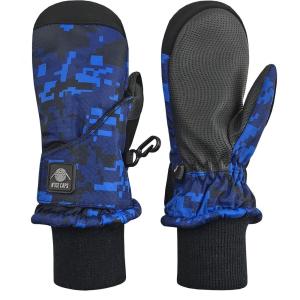 imageNIce Caps Kids Waterproof Snow Mittens Cold Weather Thinsulate InsulatedDigital Camo Blue