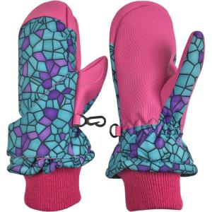 imageNIce Caps Kids Waterproof Snow Mittens Cold Weather Thinsulate InsulatedTurq Shattered Glass
