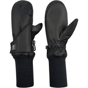 imageNIce Caps Kids Waterproof Snow Mittens Long Cuff Boys Girls Thinsulate Insulated GlovesBlack