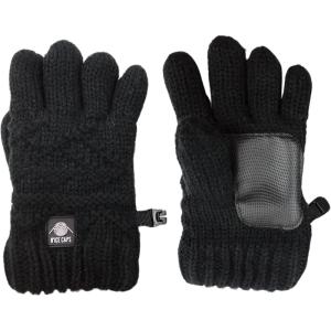 imageNIce Caps Little Kids Winter Gloves Cable Knit Warm Sherpa Lining GirlsBlack