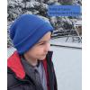 imageNIce Caps Kids Beanie Hats 2Pack Double Layered Knit Winter Warm Boys GirlsBlack  Navy
