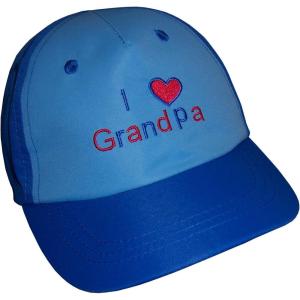 imageNIce Caps Baby Boys and Toddler Authentic Construction Little Slugger Baseball CapI Love Grandpa  Blue