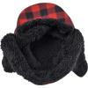 imageNIce Caps Boys Kids Buffalo Plaid Winter Hat Fleece Warm Sherpa LinedRed Buffalo Plaid
