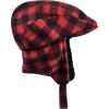 imageNIce Caps Boys Kids Buffalo Plaid Winter Hat Fleece Warm Sherpa LinedRed Buffalo Plaid