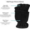 image:imageNIce Caps Kids Fingerless Glove Mitten Converter Warm Thinsulate LinedBlack Solid