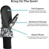image:imageNIce Caps Kids Waterproof Snow Mittens Cold Weather Thinsulate InsulatedGrey Dots